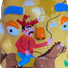 Load image into Gallery viewer, 'Cowboy in the Wild West' Lamp Base (One-Off)