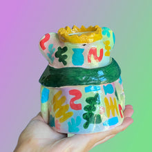 Load image into Gallery viewer, Green Shapes Frog Tea-Light Holder (One-Off)