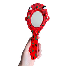 Load image into Gallery viewer, Hand-Held 'Red Rose' Mirror