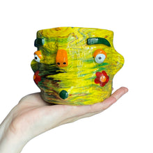 Load image into Gallery viewer, Marbled Yellow & Green Plant Pot