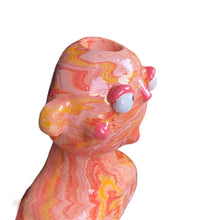 Load image into Gallery viewer, Peachy Marble Candlestick Holder (one-off)