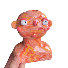 Load image into Gallery viewer, Peachy Marble Candlestick Holder (one-off)