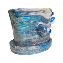 Load image into Gallery viewer, NEW Blue Marble Large Plant Pot (One-Off)