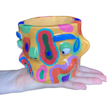 Load image into Gallery viewer, 'Orange Abstract' Chunky Pot (One-Off)