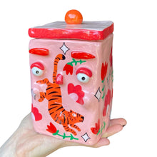 Load image into Gallery viewer, 'Pink Tiger' Storage Jar (One-Off)
