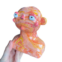 Load image into Gallery viewer, Peachy Marble Candlestick Holder (one-off)