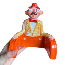 Load image into Gallery viewer, 'Mr Orange' The PonkyWot Butler Toilet Roll Holder (one-off)