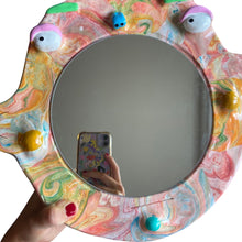Load image into Gallery viewer, 'Colourful Marble' BIG Ponky Wall Mirror (one-off) SALE
