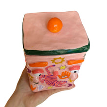 Load image into Gallery viewer, 'Pink Boho Tigers' Storage Jar (One-Off)