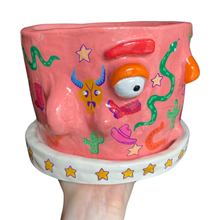 Load image into Gallery viewer, 'Pink Wild West' Large Plant Pot (One-Off)