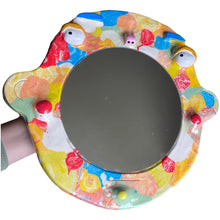 Load image into Gallery viewer, 'Multi-colour Splodges' BIG Ponky Wall Mirror (one-off)