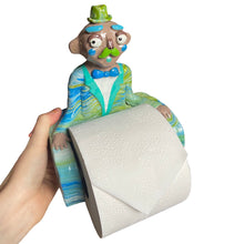 Load image into Gallery viewer, 'Marbled Man' The PonkyWot Butler Toilet Roll Holder (one-off)