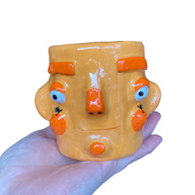 Load image into Gallery viewer, 'Orange Cheeks' Lil' Pot (one off)