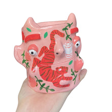 Load image into Gallery viewer, 'Tiger's + Tulip's' Devil Pot (one-off)