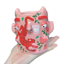 Load image into Gallery viewer, 'Tiger's + Tulip's' Devil Pot (one-off)