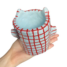 Load image into Gallery viewer, 'Gingham' Devil Pot (one-off)