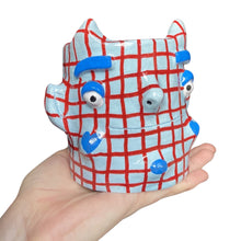 Load image into Gallery viewer, 'Gingham' Devil Pot (one-off)