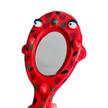 Load image into Gallery viewer, Hand-Held 'Red Rose' Mirror