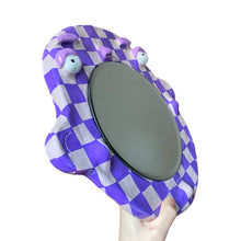 Load image into Gallery viewer, BIG Ponky Wall Mirror in Purple Checkerboard (one off)