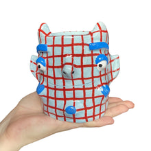 Load image into Gallery viewer, 'Gingham' Devil Pot (one-off)