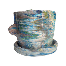 Load image into Gallery viewer, NEW Blue Marble Large Plant Pot (One-Off)