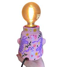 Load image into Gallery viewer, 'Lilac Tigers' Lamp Base (One-Off)