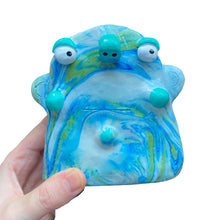 Load image into Gallery viewer, Teal Swirl Marble Glasses Holders (one-off)