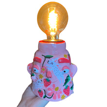 Load image into Gallery viewer, 'Pink Rabbits' Lamp Base (One-Off)