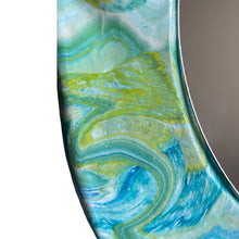 Load image into Gallery viewer, 'Teal Marbled' BIG Ponky Wall Mirror (one-off)