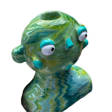 Load image into Gallery viewer, Green Marble Candlestick Holder (one-off)