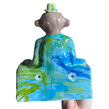 Load image into Gallery viewer, 'Marbled Man' The PonkyWot Butler Toilet Roll Holder (one-off)