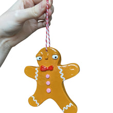 Load image into Gallery viewer, Gingerbread Christmas Decorations (Pink)