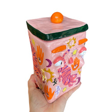 Load image into Gallery viewer, 'Pink Boho Tigers' Storage Jar (One-Off)