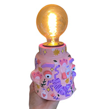 Load image into Gallery viewer, 'Lilac Tigers' Lamp Base (One-Off)
