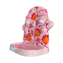 Load image into Gallery viewer, 'Pink Florals' Ponky Wall Shelf (One-Off)