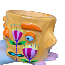 Load image into Gallery viewer, 'Retro Flower' Chunky Pot