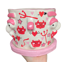 Load image into Gallery viewer, 'Cheeky Devils' Large Plant Pot (One-Off)
