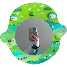 Load image into Gallery viewer, 'British Countryside' BIG Ponky Wall Mirror (one-off design)