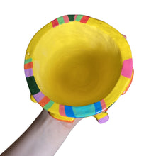 Load image into Gallery viewer, 'Yellow Abstract' Chunky Pot (One-Off)