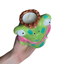 Load image into Gallery viewer, 'The Tulip Queen' Frog Queen Tea-Light Holder