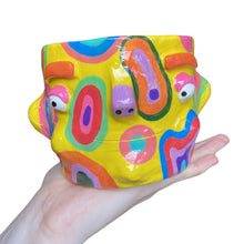 Load image into Gallery viewer, 'Yellow Abstract' Chunky Pot (One-Off)