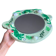 Load image into Gallery viewer, 'Green Tigers' BIG Ponky Wall Mirror (one-off)