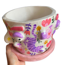 Load image into Gallery viewer, 'Lilac Tigers' Large Plant Pot (one-off)