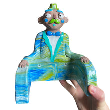 Load image into Gallery viewer, 'Marbled Man' The PonkyWot Butler Toilet Roll Holder (one-off)