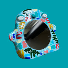 Load image into Gallery viewer, Abstract Design Stand-Up Mirror in Blue