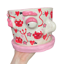 Load image into Gallery viewer, 'Cheeky Devils' Large Plant Pot (One-Off)