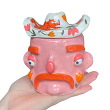 Load image into Gallery viewer, Ted & his Tiger Cow Boy Pot (one-off)