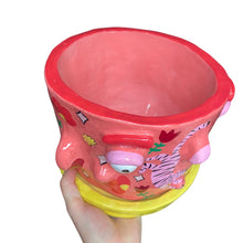 Load image into Gallery viewer, 'Pink Tigers' Large Plant Pot (one-off)