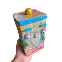 Load image into Gallery viewer, 'Colourful Marble' Storage Jar (one-off)