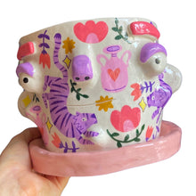 Load image into Gallery viewer, 'Lilac Tigers' Large Plant Pot (one-off)